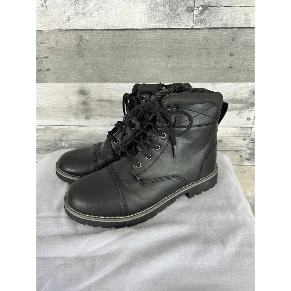 Crevo Boys Black Work boots Size 4